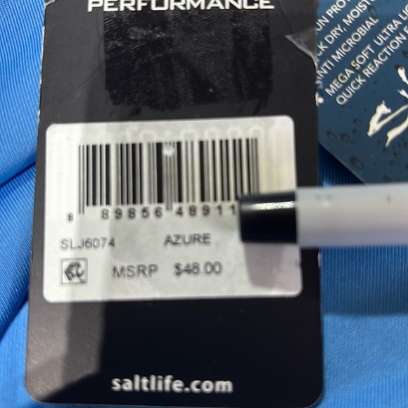 Salt Life SLX UVAPOR UV 30 sun protection long sleeve Performance TropX light - Picture 10 of 10